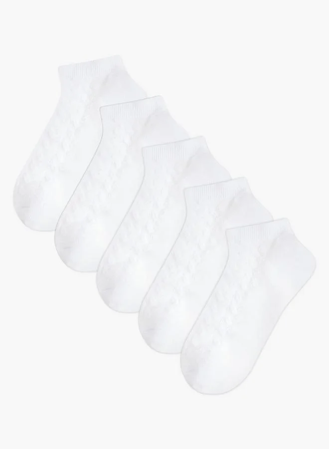 فلورا بيلا من شو إكسبرس Flora Bella Pack Of 5 Ankle Length Cotton Socks